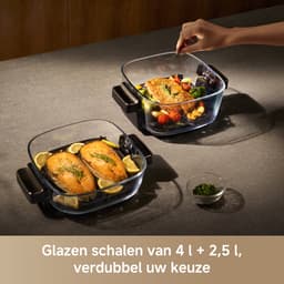 Mova Aeroglass AF20 Pro Glazen Airfryer - Dubbele Capaciteit 4L + 2.5L - Borstelloze Grill — thumbnail 5