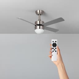 Stille plafondventilator 107 cm met gelijkstroommotor en LED-verlichting – 6 snelheden, omkeerbare functie, dimbare verlichting met drie kleurtemperaturen, afstandsbediening met timer — thumbnail 4