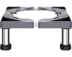 Apparaat Onderstel - Was Machine Verhoger - Huishoudelijk Gebruik - Verstelbaar & Stevig - 60x60x20cm - Zilverkleurig