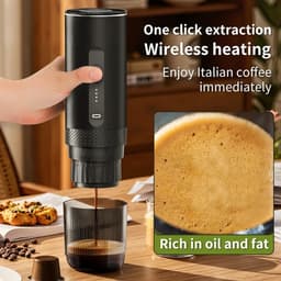Elektrische Draagbare Koffiemachine - Draagbare koffiezetapparaat - Espresso machine - Reis koffiezetapparaat - Koffiemachine voor auto & thuis, camping — thumbnail 5