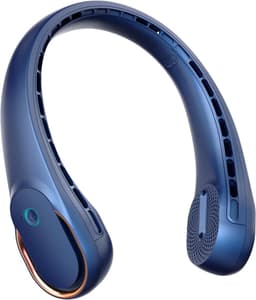 Nekventilator Draagbare Persoonlijke Ventilator - 4000mAh Sterke Wind 360° Koeling - Geen Haarophoping Dubbelzijdige Luchtstroom - Snel opladen Lange Gebruiksduur Anti-slip - Cadeau voor Dames, Mannen - Zwart - 1 Stuk — thumbnail 1