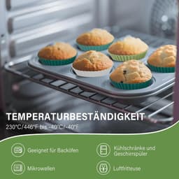 Set van 24 siliconen cupcakevormpjes | Antiaanbak cupcakevormpjes voor cupcakes, gebak en pudding | Geschikt voor oven en airfryer | Verkrijgbaar in 4 kleuren — thumbnail 4