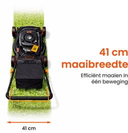 Kibani Benzine Grasmaaier 141cc – 2.2 kW / 3.0 PK incl. 1 liter 4-takt olie – 41 cm Maaibreedte – 40L Opvangzak – 3 Maaihoogtes – Handgeduwd Grasmaaier — thumbnail 5