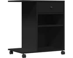 Mobiel Printerkastje met Wielen 60x40x68,5 cm Zwart - Bureau Organizer