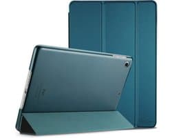 Lichtgewicht Schokbestendige Smart Folio Hoes voor iPad Air met Doorzichtige Achterkant - Teal