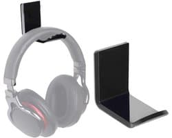 Allecto- Houder voor Hoofdtelefoon - Hanger - Opbergoplossing - Zwart - Ophanghaak - Ruimtebesparend - Gaming Accessoire - Geschikt voor Alle Merken - Muurbevestiging - Gaming Kamer Bureau Montage.