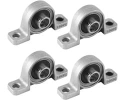Vier lagerhuizen, 10 mm zinklegering lagers, kogellagers Geschikt voor 3D-printerassen.