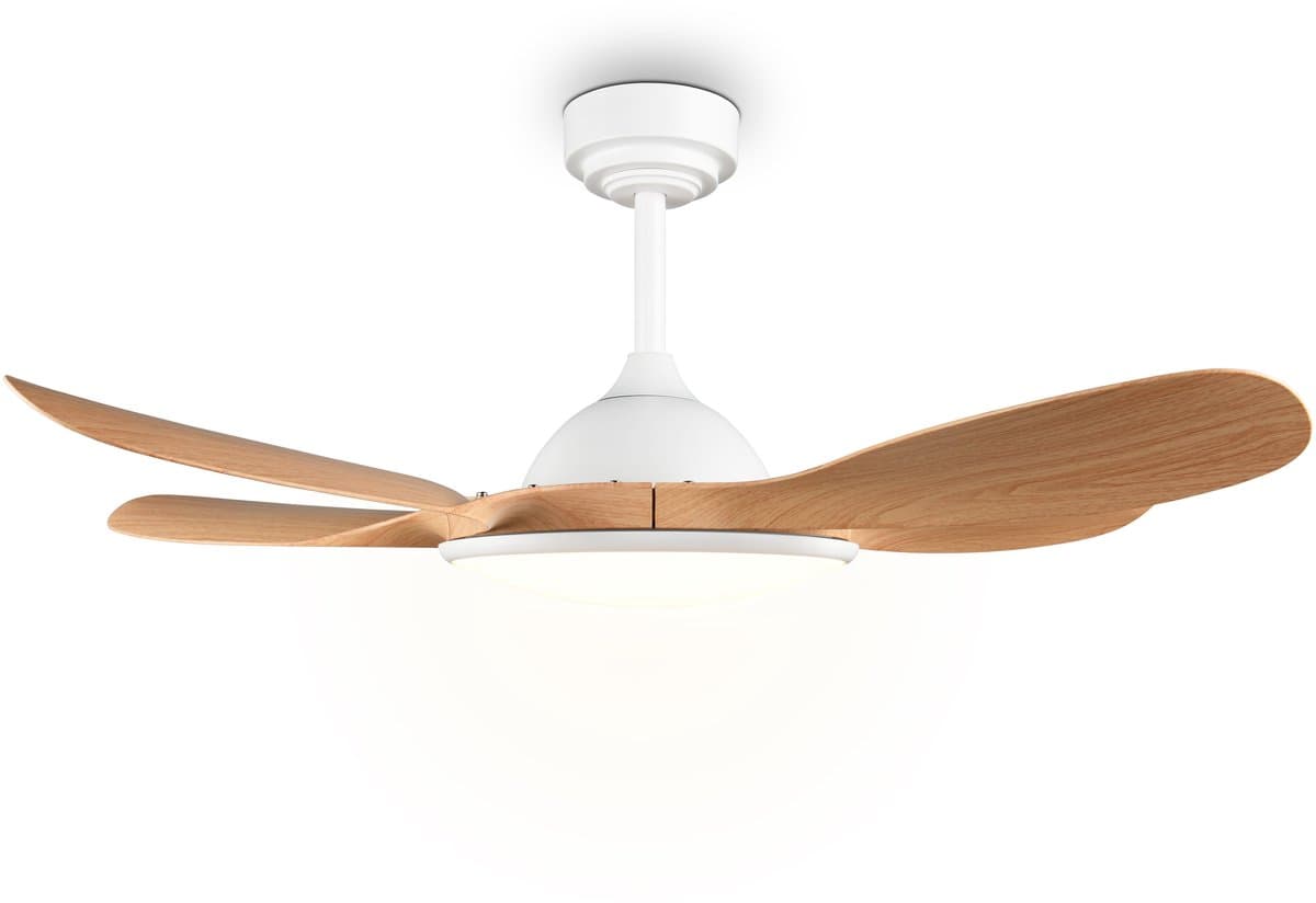 REALITY FLEN - Ventilator - Wit - incl. 1x SMD 24 W - Afstandsbediening - Geintegreerde dimmer - Traploos instelbare lichtkleur - Geheugenfunctie via de afstandsbediening - Zomer- en wintermodus - 6 snelheidsniveaus — afbeelding 1
