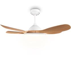 REALITY FLEN - Ventilator - Wit - incl. 1x SMD 24 W - Afstandsbediening - Geintegreerde dimmer - Traploos instelbare lichtkleur - Geheugenfunctie via de afstandsbediening - Zomer- en wintermodus - 6 snelheidsniveaus — afbeelding 1