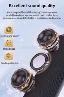 T&G Draadloze Bluetooth Speaker met RGB LED – Draagbare Mini Speaker 10W – Zwart — thumbnail 3