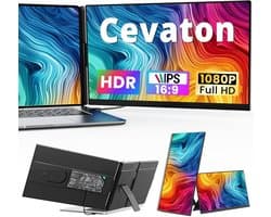 Draagbare Dubbele Monitor voor Laptop - 15.6 inch 1080P FHD Uitbreidingsscherm - Plug & Play