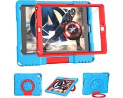 Kindvriendelijke Stootvaste Hoes voor iPad 9.7 inch (2017/2018) met Standaard en Screenprotector | Blauw