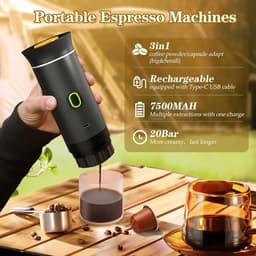Draagbare Koffiezetapparaat voor Reizen - Mini Auto Espresso Maker — thumbnail 4
