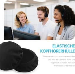 4-Pack Wasbare en Elastische Kussenhoezen voor Hoofdtelefoon (9-11 cm) — thumbnail 3