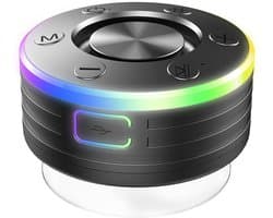 Douchespeaker Waterdichte Speaker Bluetooth IPX7 en Krachtig Geluid - Waterbestendige Speaker Klein met Zuignap en LED Handsfree Bellen en Lange Batterijduur | Compact en Ideaal voor Douche en Buitengebruik