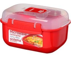 BPA-vrije magnetron-voorraaddoos 525 ml met deksel - 14,5 x 11 x 8 cm — afbeelding 1