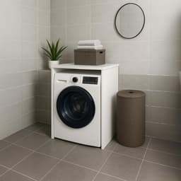 Wasmachine Kast voor Badkamer - Ruimtebesparende Oplossing voor Droger en Wasmachine - 90 x 65 x 54 cm — thumbnail 2