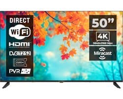 Smart TV 50 Inch 4K Ultra HD LED TV Android Bluetooth Unframed