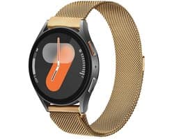 SBG Universeel 20MM Horloge Bandje / Smartwatch Bandje | Milanees Roestvrij Stalen Horlogebandje Magnetisch - Goud