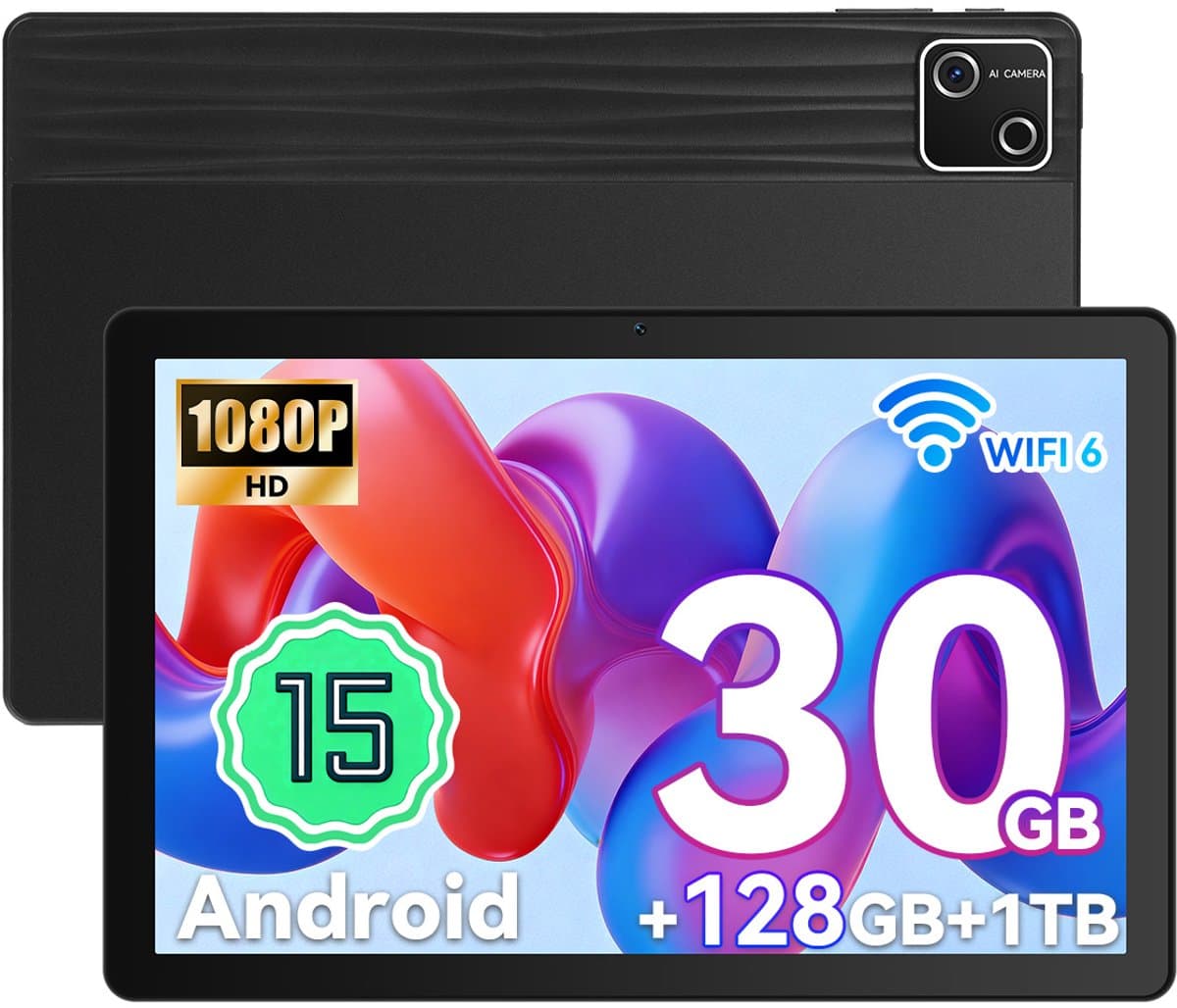 Hotlight G13 - Android 15 Tablet - 10.1 inch - 30(6+24)GB RAM/128GB ROM– 6200mAh - Zwart — afbeelding 1