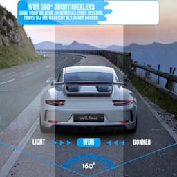 SAVI® Dashcam voor Auto Voor en Achter - Dashcam - Zwart/Grijs- ‎14cm x 6cm x 13cm; 249 g — thumbnail 2