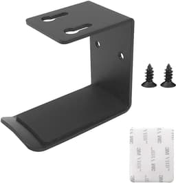 Hoofdtelefoon Houder - Helm Hanger - Wandmontage - Sterke Lijm En Schroef - Aluminium - Zwart — thumbnail 1