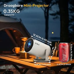 XGODY Gimbal 3 New Mini Beamer Editie 2026 - Projector - 4K Support - Geschikt voor IOS en Android - Android 14 - Draagbaar - Thuisbioscoop - Wit — thumbnail 5