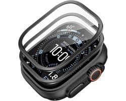 ESR Armorite - Screen Protector Geschikt voor Apple Watch Ultra 3/2/1 - 9H Tempered Glass - Militair Getest Glas - Zwart (2-Pack)