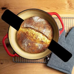 Brood Bakken Mat - 2 stuks - Sling bakmat - Antikleef - Glasvezel - Herbruikbare Nederlandse Ovenvoering - Broodbakmat - Voor Airfryer, Oven En Magnetron - 53x31 cm - Zwart — thumbnail 3