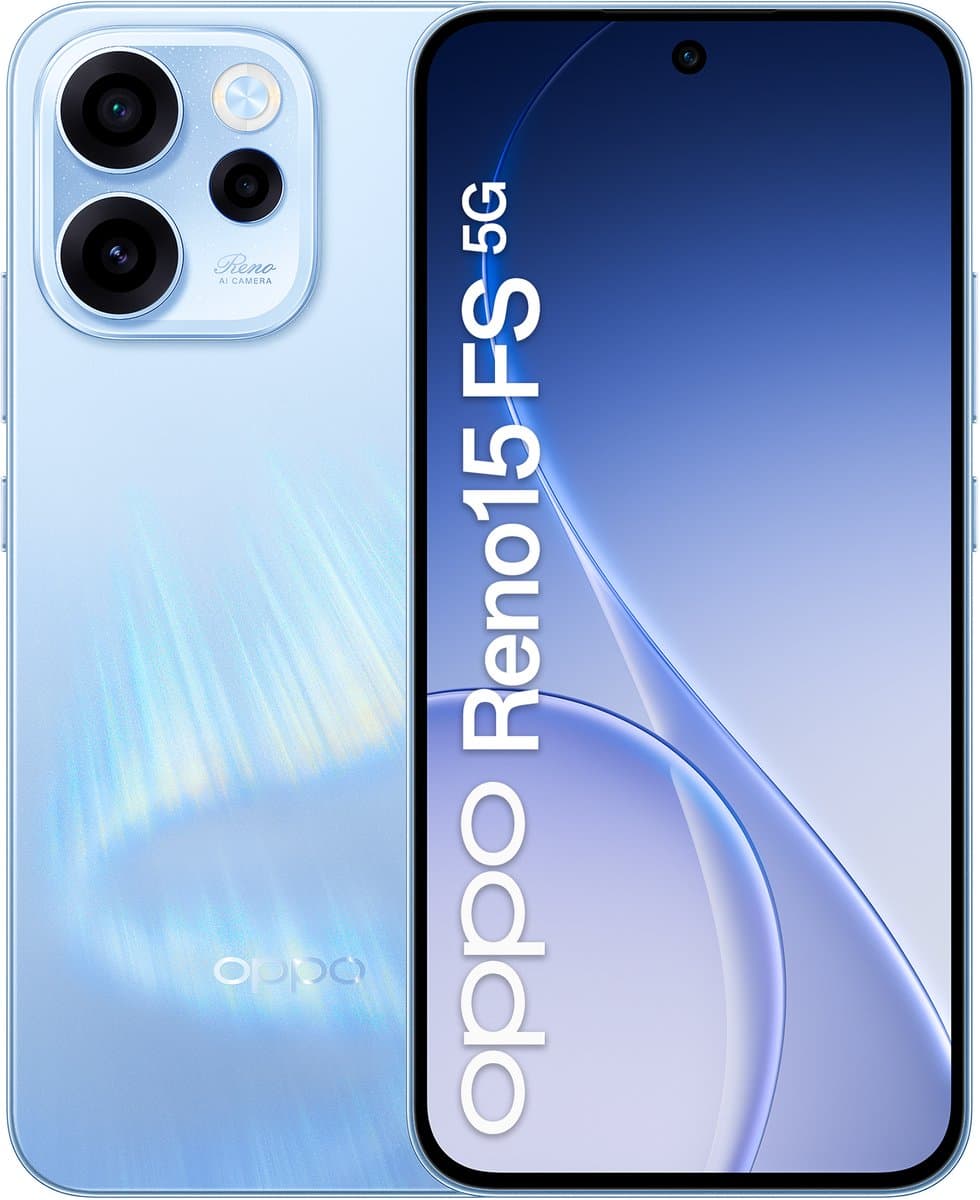 OPPO Reno15 FS 5G 16,7 cm (6.57") Dual SIM Android 16.0 USB Type-C 8 GB 512 GB 6500 mAh Blauw — afbeelding 1
