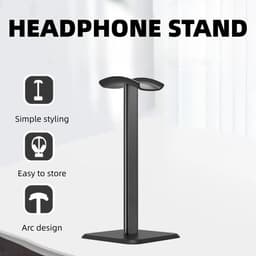 Hoofdtelefoonstandaard met afneembare hoofdtelefoonhouder en antislip basis. — thumbnail 3