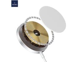 WiWU Magsafe oplader - Type C - 15W - Draadloos Magnetisch Opladen - Wit