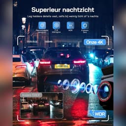 SNJY® Dashcam voor Auto - Auto Camera - Dashcam Voor en Achter - 4K - 170° Groothoek - Zwart — thumbnail 4