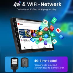 Junsun Autoradio Geschikt Voor Toyota Aygo | 2005 t/m 2014 Accessoires - Android 15 - Achteruitrijcamera - 6GB+128GB, Draadloze CarPlay & Andriod Auto, DAB+, Bluetooth, GPS-Navigatie, 4G & WIFI, RDS, SWC, 10 inch Touchscreen, DSP, Octa-core processor — thumbnail 4