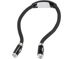 Oplaadbare Nekleeslamp met Flexibele Armen en 4 Lichtstanden voor Bed en Reizen