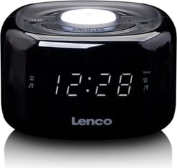 Lenco CR-12BK - Wekkerradio met Dimmerfunctie - Nachtlamp - Zwart — thumbnail 1