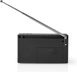 Nedis Draagbare Noodradio – Zakradio – Radio op Batterijen – Noodpakket – Geschikt als Noodradio – AM/FM – Kleine Radio – Zwart — thumbnail 2