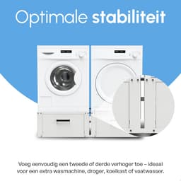 Bodo® - Wasmachine Verhoger connectieset - Wit - voor WV52 - WV53 - WVH53 — thumbnail 4