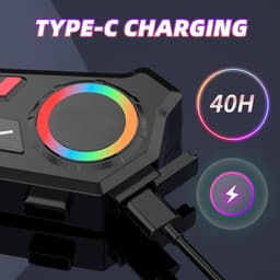 RFWR® Motorhoofdtelefoon met Bluetooth, RGB-verlichting en HD-ruisonderdrukking voor optimale rijervaring — thumbnail 2