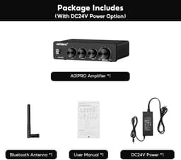 RFWR® Bluetooth 5.1 Mini Hi-Fi Stereo Versterker 100Wx2 voor Thuis Speakers — thumbnail 4