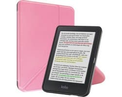 Hoes Geschikt voor Kobo Clara Colour - Luxe E-reader Trifold Case - Bescherm Hoesje Book Cover - Roze