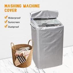Washing Cover voor Wasmachine en Droger - Top Cover - Waterproof - Dustproof - Verticale Machine Cover - 65x65x103cm — thumbnail 3