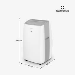 Klarstein Mobiele airconditioner met luchtafvoerslang, 3-in-1 airconditioner met ventilator, luchtontvochtiger & nachtmodus, Kleine & draagbare airconditioner voor thuis & op kantoor, Laag verbruik, 12000 BTU,35 kW - voor Kantoor — thumbnail 3