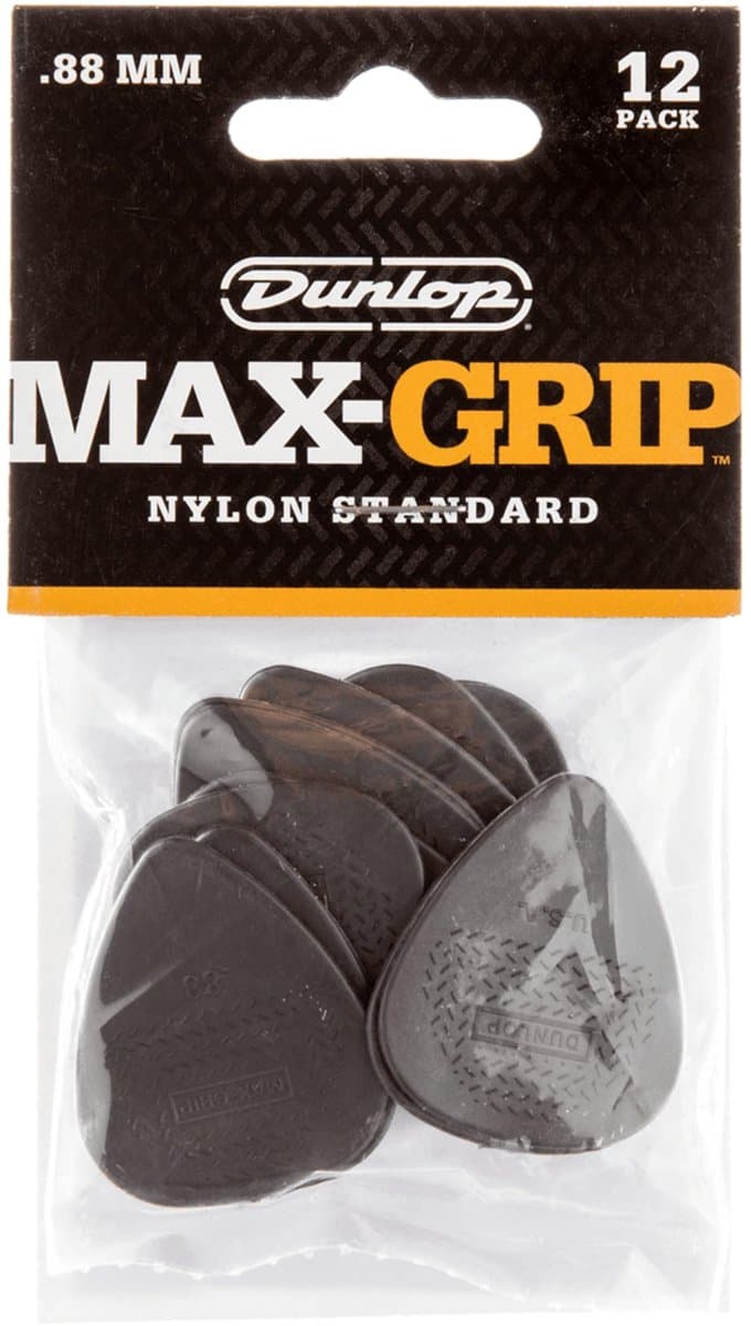 Dunlop 449P088 Max Grip Plectrum 0.88mm 12-Pack - Plectra, zakje met 12 stuks — afbeelding 1