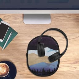 kwmobile hoes geschikt voor Sony WH-CH520 / WH-CH510 / MDR-ZX110 - 21,5 x 16 cm - Beschermhoes voor headset in Sterrenhemel aan meer design - Van neopreen - Met print — thumbnail 6