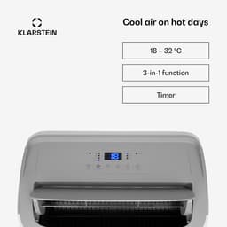 Klarstein Mobiele airconditioner met luchtafvoerslang, 4-in-1 airconditioner, ventilator, luchtontvochtiger & nachtmodus, kleine & draagbare airconditioner voor thuis & op kantoor, laag verbruik, 14000BTU,1 kW voor 65 m² - Afstandsbediening — thumbnail 10