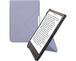 kwmobile e-reader hoesje geschikt voor Pocketbook InkPad 3 / 3 Pro / Color / Vivlio InkPad 3 hoes - Ereader flip case met standaard - E reader cover van kunstleer - In lavendel