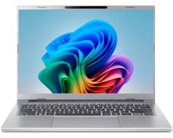 Aspire 14 AI A14-61M-R7S6 - CoPilot+ PC - Laptop - 14 inch OLED - AMD Ryzen AI 5 - 32GB - 1TB SSD - Verlicht toetsenbord - Zilver