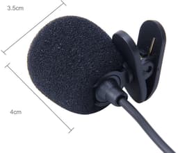 Lavalier Dasspeldmicrofoon met 3.5mm Jack AUX aansluiting - 2 Meter Kabel - Geschikt voor Smartphone, Camera en Laptop - zwart — thumbnail 4