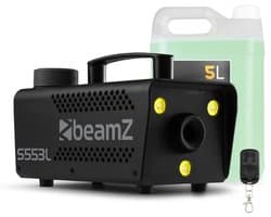 Rookmachine met LED’s - BeamZ S553L - Set met 5 liter vloeistof - Voor Halloween - RGB LED’s - 550W